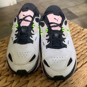 Puma White & Pink Athletic Sneakers